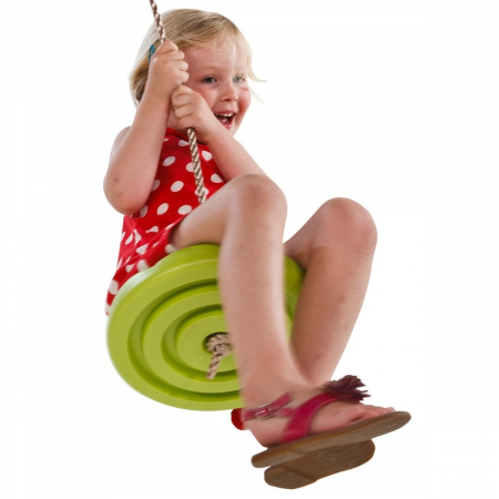 Jucarii si jocuri copii - Leagan rotund din plastic, Monkey - Lime Green