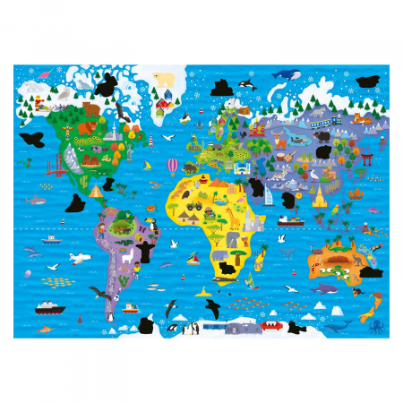 Magic Puzzle - Harta lumii ( 50 piese) [1]