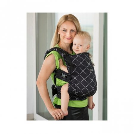 Marsupiu toddler organic Isara Diamonda Black Denim [1]