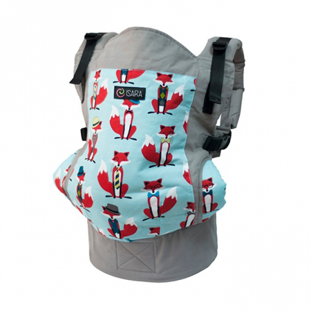 Marsupiu toddler organic Isara Foxy Gri [0]