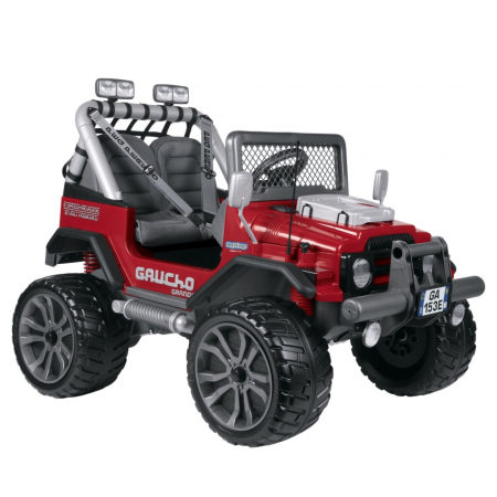 Masina electrica Peg Perego Gaucho Grande, 12V, 3 ani +, Rosu / Gri [3]