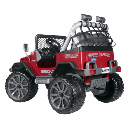 Masina electrica Peg Perego Gaucho Grande, 12V, 3 ani +, Rosu / Gri [2]