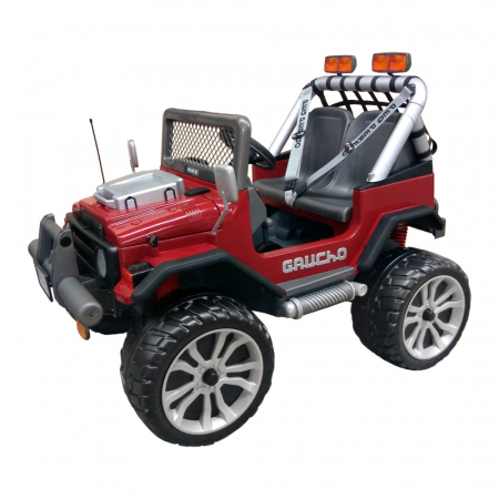 Masina electrica Peg Perego Gaucho Grande, 12V, 3 ani +, Rosu / Gri [1]