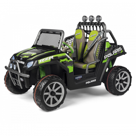 Masina Electrica Peg Perego Polaris Ranger Rzr Green Shadow, 24v, 6 ani+, Negru/Gri/Verde [0]
