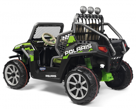 Masina Electrica Peg Perego Polaris Ranger Rzr Green Shadow, 24v, 6 ani+, Negru/Gri/Verde [4]