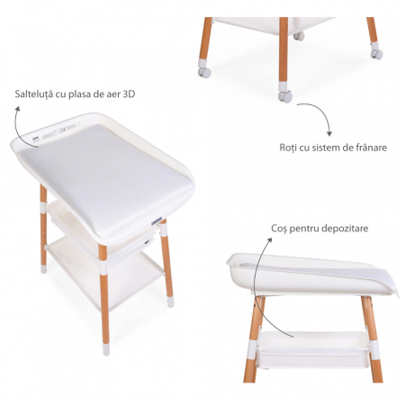 Masuta de infasat Childhome Evolux Natural Alb [4]