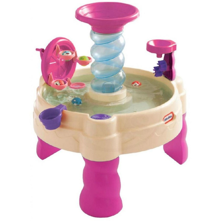 Jucarii de exterior - Masuta de Joaca Little Tikes cu Apa Spirala Roz