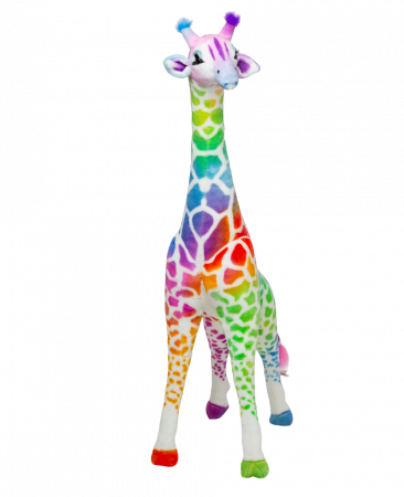 Jucarii de plus - Melissa&Doug - Girafa gigant din plus Rainbow