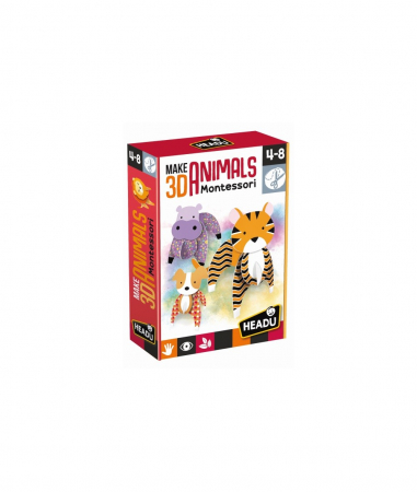Jocuri educative - Montessori animale 3D  Headu