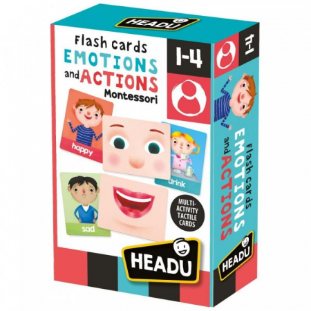 Jocuri educative - Montessori - Carti emotii si actiuni Headu