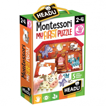 Jocuri tip puzzle - Montessori Primul Meu Puzzle Ferma Headu
