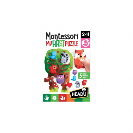 Jocuri tip puzzle - Montessori Primul Meu Puzzle padure Headu