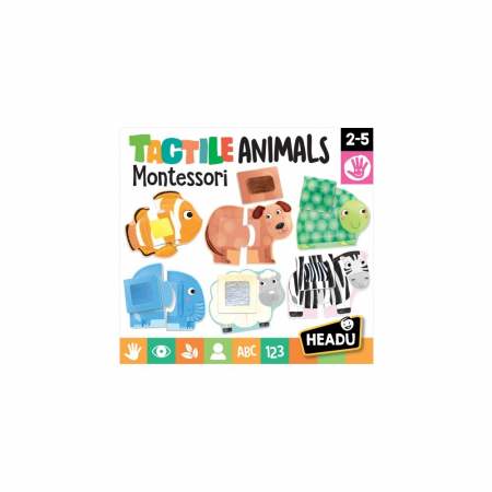 Jocuri tip puzzle - Montessori Puzzle Animale Senzoriale Headu