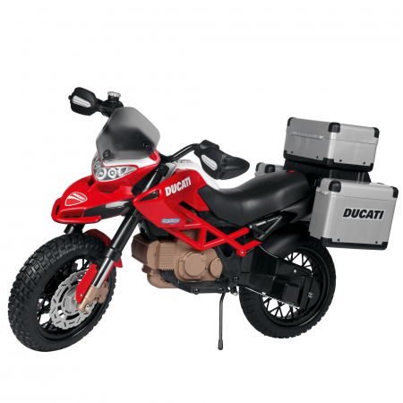 Masinute electrice - Motocicleta electrica Peg Perego Ducati Enduro, 12V, +3 ani, Negru / Rosu