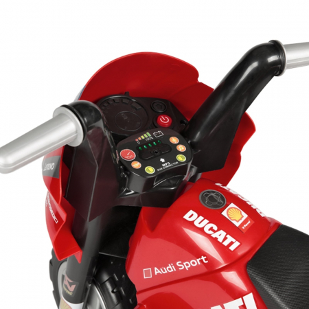 Motocicleta electrica Peg Perego Ducati Mini Evo, 6V, 1 an +, Negru/Rosu [4]