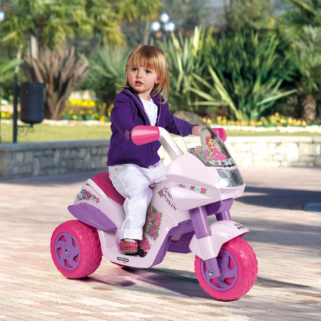 Motocicleta electrica Peg Perego Flower Princess, 6V, 2 ani +, Roz/Mov [0]
