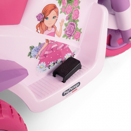 Motocicleta electrica Peg Perego Flower Princess, 6V, 2 ani +, Roz/Mov [1]
