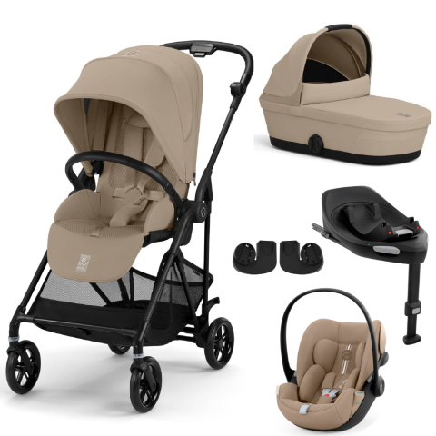 Carucioare copii - Pachet Carucior Cybex Melio Carbon 4 in 1 Almond Beige