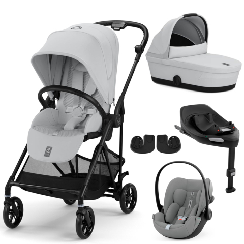 Carucioare copii - Pachet Carucior Cybex Melio Carbon 4 in 1 Fog Grey