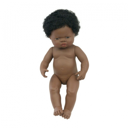 Papusi si accesorii - Papusa African Fata 38 cm - Miniland