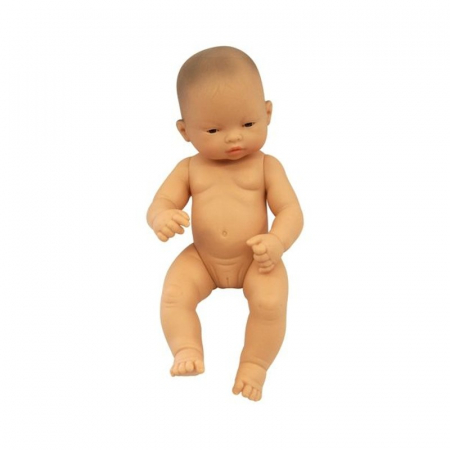 Papusi si accesorii - Papusa Bebelus asiatic Fata 32 cm - Miniland