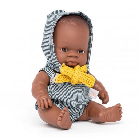 Papusi - Papusa bebelus educativa 21 cm - Baiat african