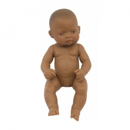 Papusi si accesorii - Papusa Bebelus Latinoamerican Fata 32 cm - Miniland