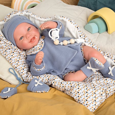 Papusa Reborn bebelus realist Arias Daniel 45 cm Blue [8]