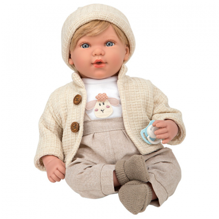 Papusa cu 14 sunete Arias Irio Elegance 45 cm Beige [0]