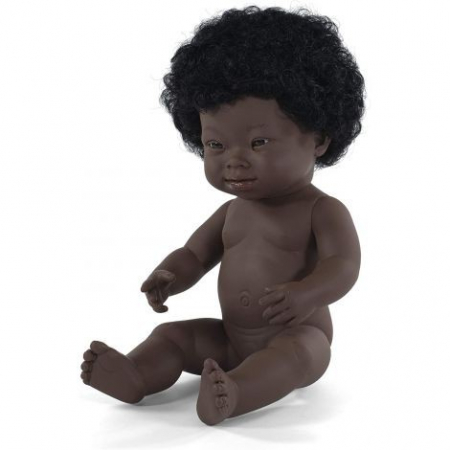Papusi si accesorii - Papusa educationala 38 cm Fetita Africana