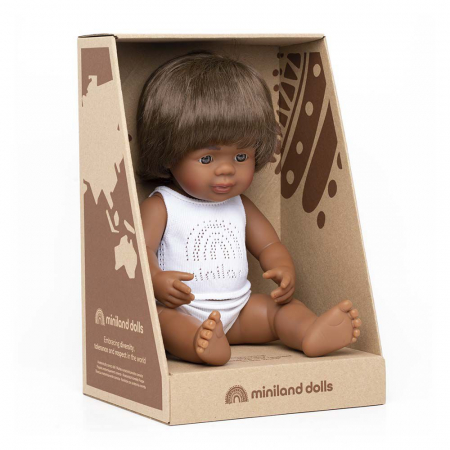 Papusi - Papusa educativa 38 cm Baiat australian nativ
