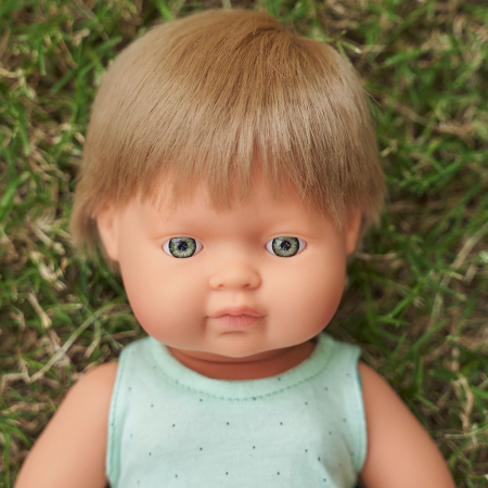 Papusa educativa 38 cm Baiat caucazian blond inchis [2]