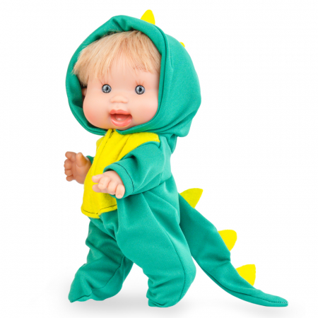 Papusi si accesorii - Papusa Marina & Pau Nenote Halloween 26 cm Dinozaur-Resigilat