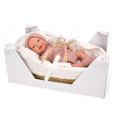 Papusa Reborn bebelus realist Arias Avana 45 cm si cos din rachita [4]