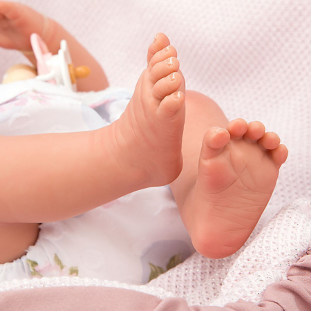 Papusa Reborn bebelus realist Arias Inna 38 cm White/Pink [3]