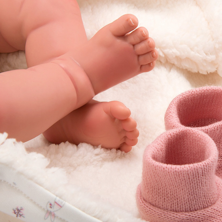 Papusa Reborn bebelus realist care respira, Arias Ona 45 cm White/Pink [2]