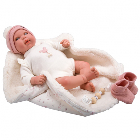 Papusa Reborn bebelus realist care respira, Arias Ona 45 cm White/Pink [0]
