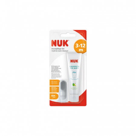 Igiena dentara - Pasta De Dinti + Degetar Nuk 3-12 luni