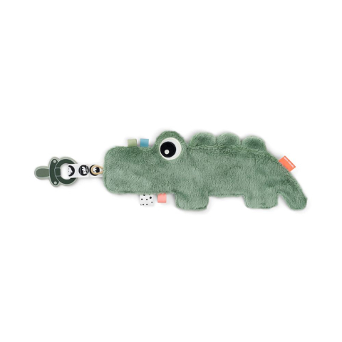 Biberoane tetine suzete - Paturica de atasat suzeta Done by Deer Cozy Friend Croco Green