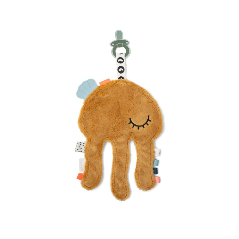 Biberoane tetine suzete - Paturica de atasat suzeta Done by Deer Cozy Friend Jelly Mustard