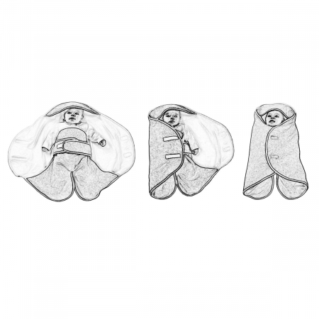 Paturica Red Castle Babynomade 6-12 luni culoare alba [1]