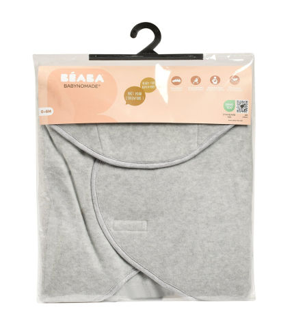Perne si paturici - Paturica de infasat BabyNomade 0-6 luni Heather Grey