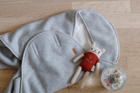 Paturica de infasat Beaba BabyNomade 0-6 luni Heather Grey [1]