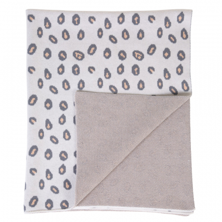 Perne si paturici - Paturica tricotata Childhome 85x70 cm, Leopard