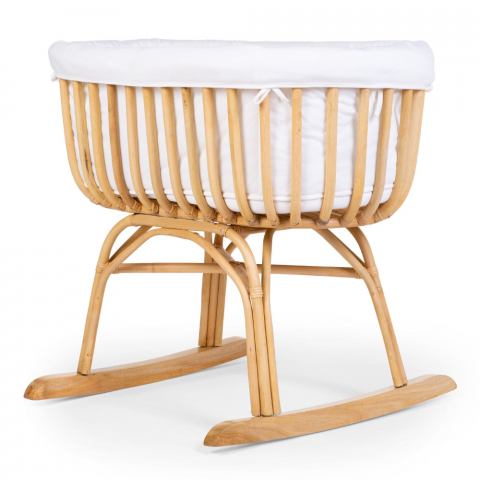 Patut balansoar Childhome din ratan cu saltea  si husa jerse 90x70x71 cm-Resigilat [0]