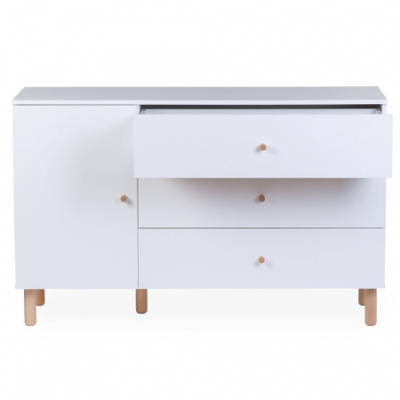 Comoda Childhome Wonder White 137x75x93 cm cu masa de infasat [3]