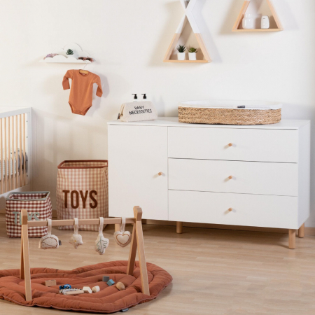 Comoda Childhome Wonder White 137x75x93 cm cu masa de infasat [7]