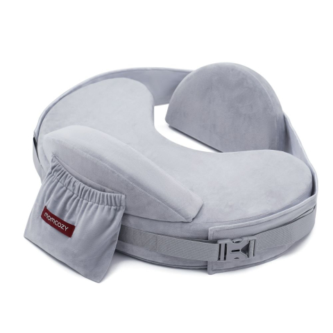 Perne alaptare - Perna Alaptare Momcozy CozyPro cu suport ergonomic lombar Grey