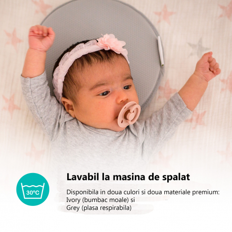 Perna ergonomica nou nascut bblüv Pilö Grey [5]