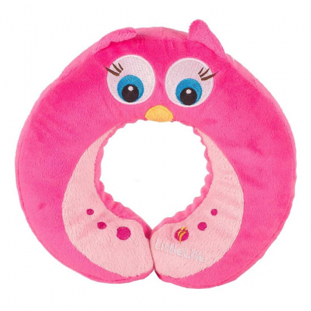 Accesorii transport copii - Perna Pentru Gat Copii LittleLife Bufnita Roz
